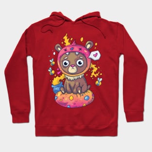 bear moody pot honey cartoon Hoodie